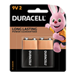 Duracell Alkaline 9V Battery 2 Pack